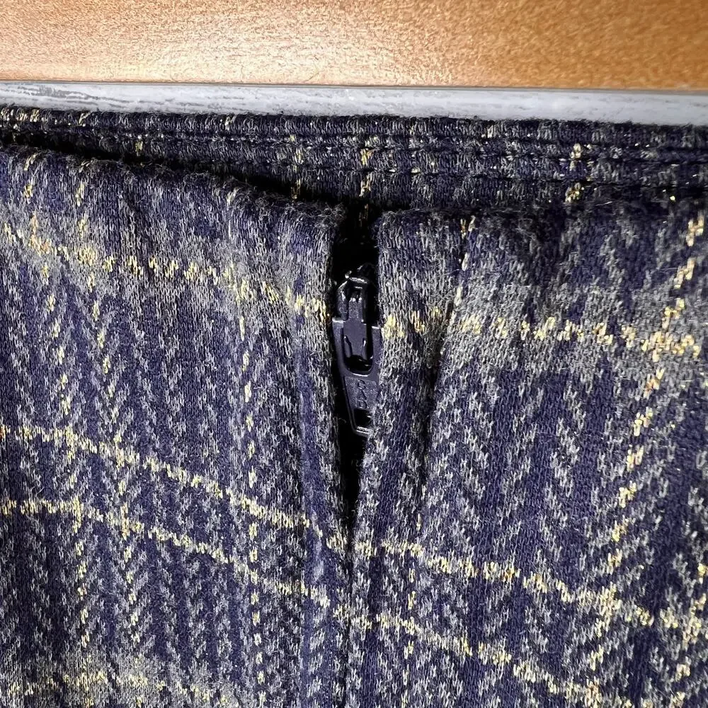 ModCloth Skirt Womens SZ Small Blue Sweet Silver Linings Plaid Mini School Girl